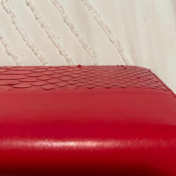 Celine Red Python Lambskin Large Zip Around Multifunctional wallet with COA - Picture 6 of 15